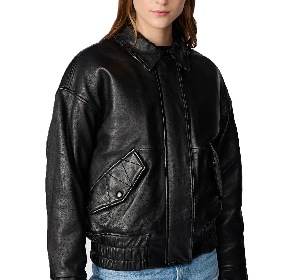 Leather_Aviator_Jacket_Womens Leather Aviator Jacket Womens - Image 1
