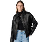 Leather Aviator Jacket Womens - Image 2