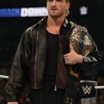 Logan Paul WWE RAW Black and Maroon Leather Jacket