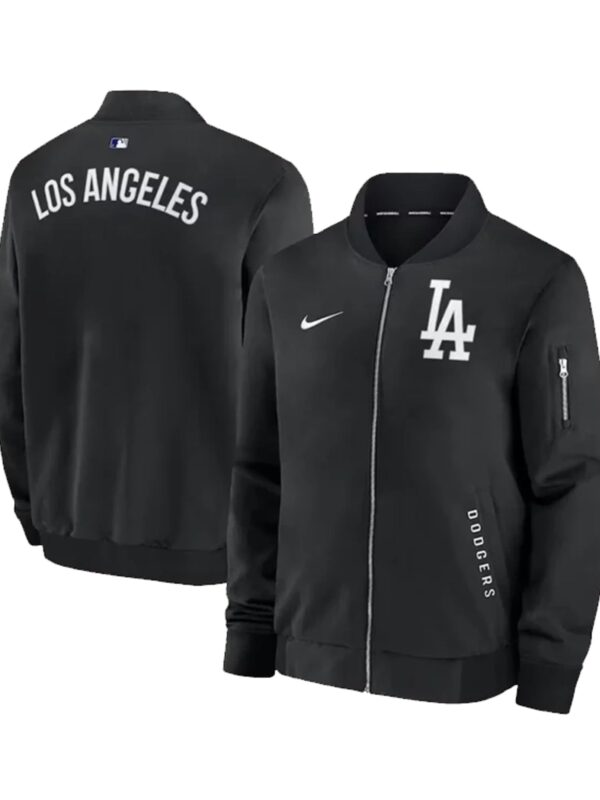 Los-Angeles-Dodgers-Black-Dugout-Bomber-Jacket