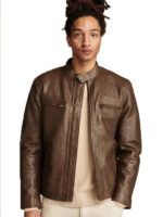 Lucky Brand Bonneville Leather Jacket Brown