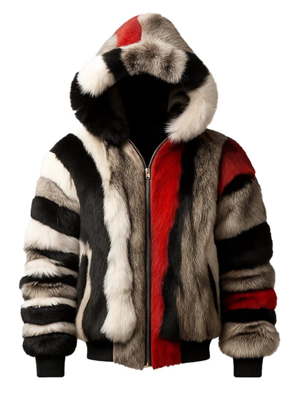 Luxury_Faux_Fur_Multicolor_Striped_Jacket