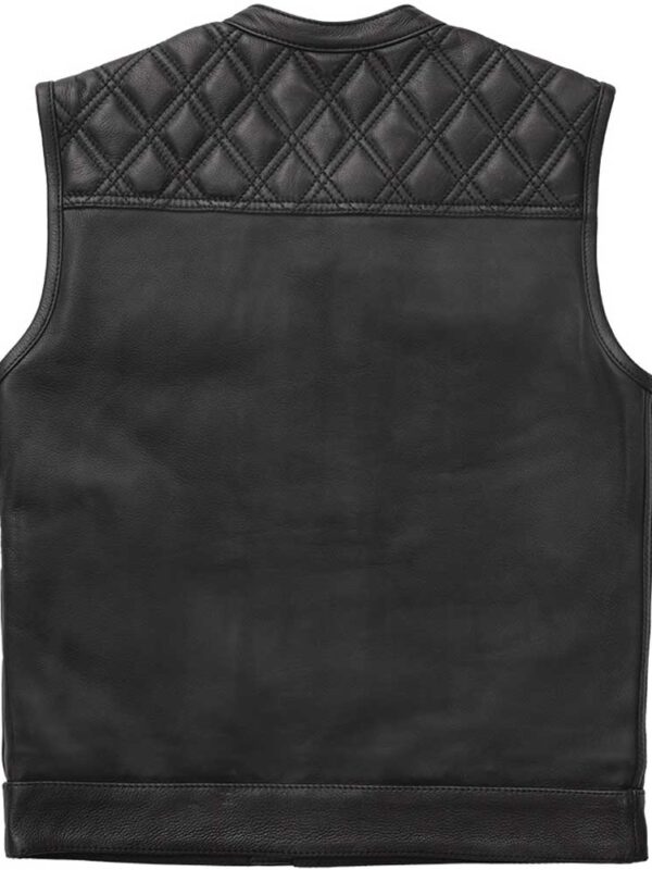 Texas Ranger Leather Vest Men Black Zing Apparel