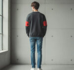 Marceline_Cat_Fleece_Gray_and_Red_Sweater