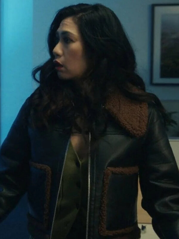 Melody-Bayani-The-Equalizer-S03-Liza-Lapira-Shearling-Collar-Jacket