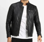 Men_Black_Collar_Strap_Leather_Jacket