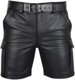 Men_Punk_Style_Leather_Shorts