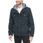 Menâ€™s-Sherpa-Lined-Two-Pocket-Hooded-Trucker-Jacket-Navy