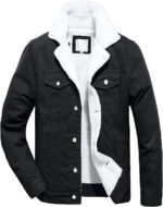 Full Fur Denim Jacket Men, Black Zing Apparel