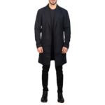 Petrillo Wool Singled Breasted Coat, Black Zing Apparel