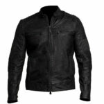 Menâ€™s Elegant Black Biker Leather Jacket