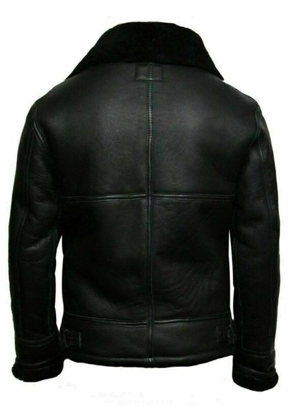 Pilot Aviator Bomber Jacket Men, Black Zing Apparel