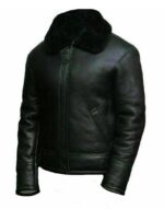 Pilot Aviator Bomber Jacket Men, Black Zing Apparel