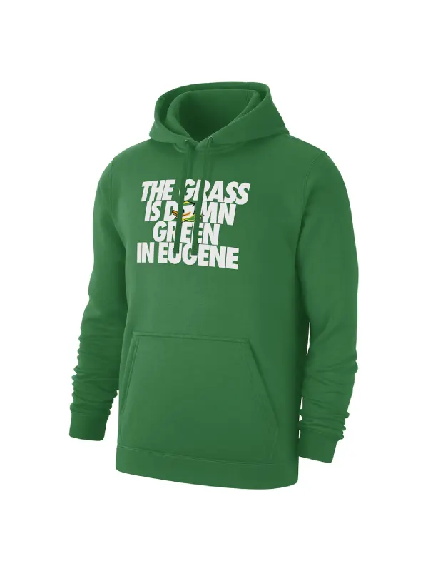 Mens-Nike-Green-Oregon-Ducks-Grass-is-Green-in-Eugene-Club-Fleece-Pullover-Hoodie Oregon Ducks Grass Is Green Hoodie