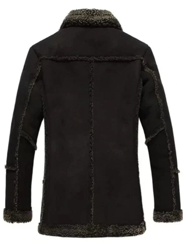 Black Reacher Style Fur Sheepskin Shearling Coat Zing Apparel