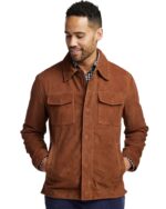 Mens-Suede-Bomber-brown-Jacket