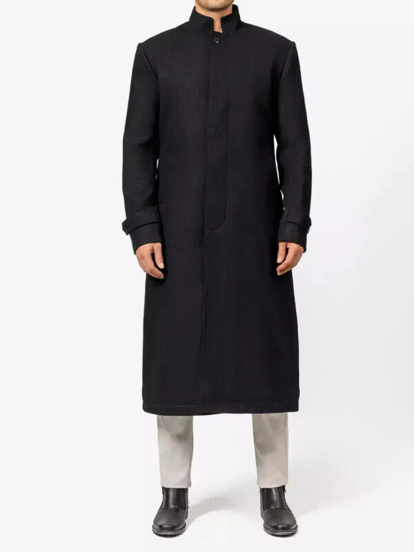 McGhee Black Wool Trench Coat Men Zing Apparel