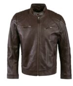 Mens Buckets Way Leather Jacket