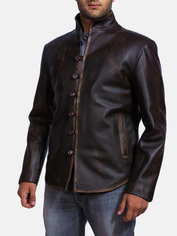 Mens Drakeshire Brown Leather Jacket Buy