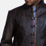 Mens Drakeshire Brown Leather Jacket Sale