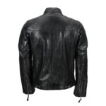 Mens Fraser Black Biker Leather Jacket Buy