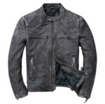 Mens Genuine Leather Motorbike Fashion Jacket