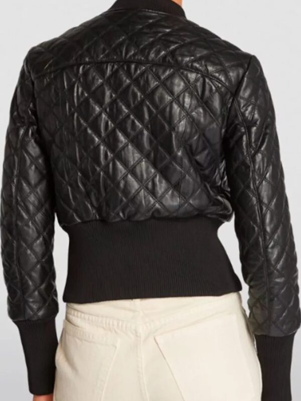 Michelle-Keegan-Fool-Me-Once-2024-Black-Quilted-Jacket-BackView