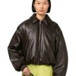 Molly-Mae-Hague-Brown-Leather-Bomber-Jacket