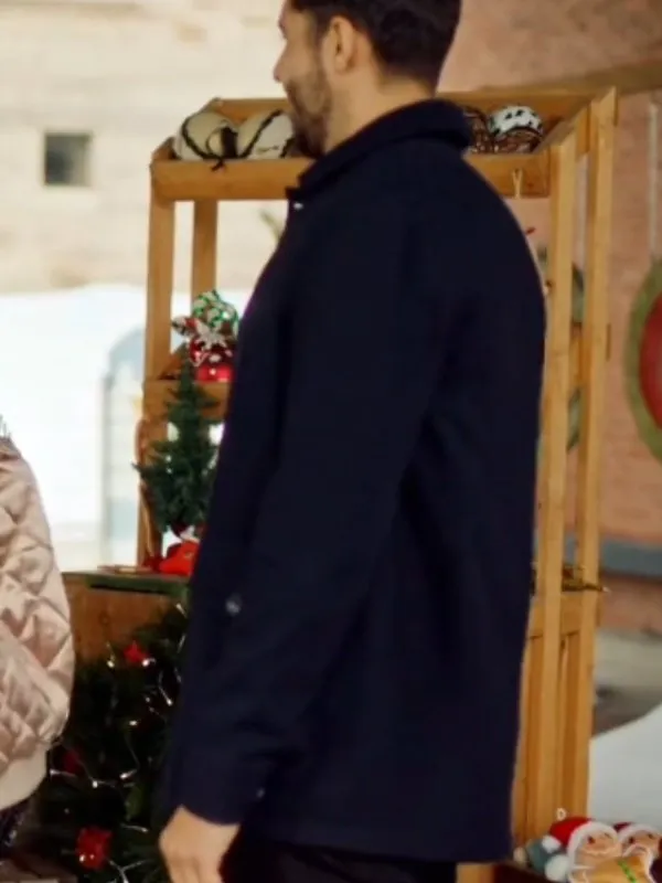 Mom’s Christmas Boyfriend 2023 Zach Smadu Blue Coat