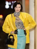 LA Julia Fox Yellow Leather Jacket