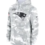 2024 New England Patriots Arctic Camo Salute to Service Hoodie