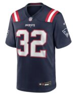 New-England-Patriots-TreVeyon-Henderson-Nike-Navy-2025-NFL-Game-Jersey