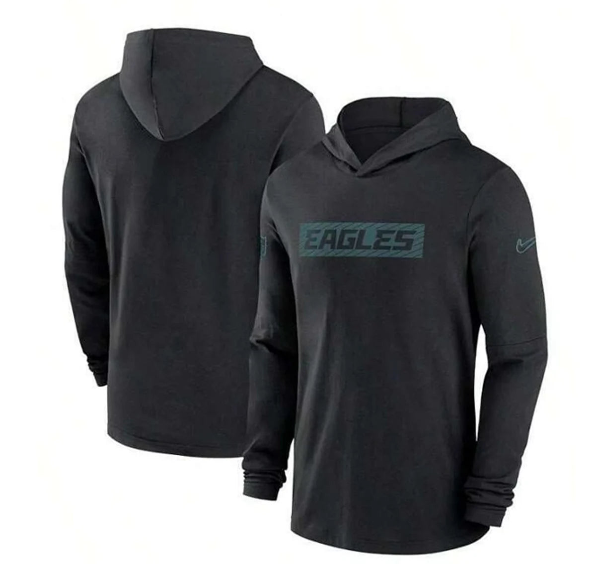 Nike-Black-Philadelphia-Eagles-Sideline-Hoodie-Performance-Long-Sleeve-T-Shirt Nike-Black-Philadelphia-Eagles-Sideline-Hoodie-Performance-Long-Sleeve-T-Shirt