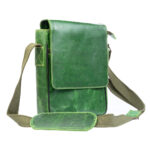 Vintage Leather Crossbody Bag, Green Zing Apparel