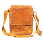 Vintage Leather Crossbody Bag, Green Zing Apparel