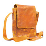 Vintage Leather Crossbody Bag, Green Zing Apparel