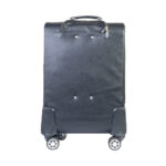 Premium Leather Cabin Trolley Bag, Black Zing Apparel