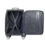 Premium Leather Cabin Trolley Bag, Black Zing Apparel