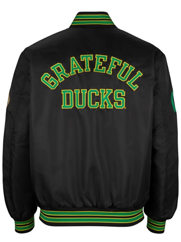Oregon-Grateful-Duck-Bomber-Black-Jacket-Back-View