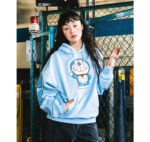 Palace x Doraemon Fleece Hoodie For Sale