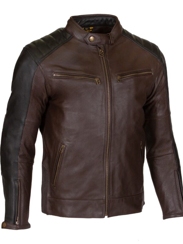 Perforated Leather Motorcycle Jacket Sale