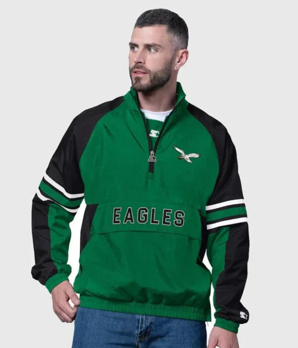 Philadelphia-Eagles-Starter-Prospect-Jacket-Green-and-Black