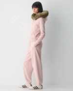 Pink-Aritzia-Fur-Hoodie-Side-View