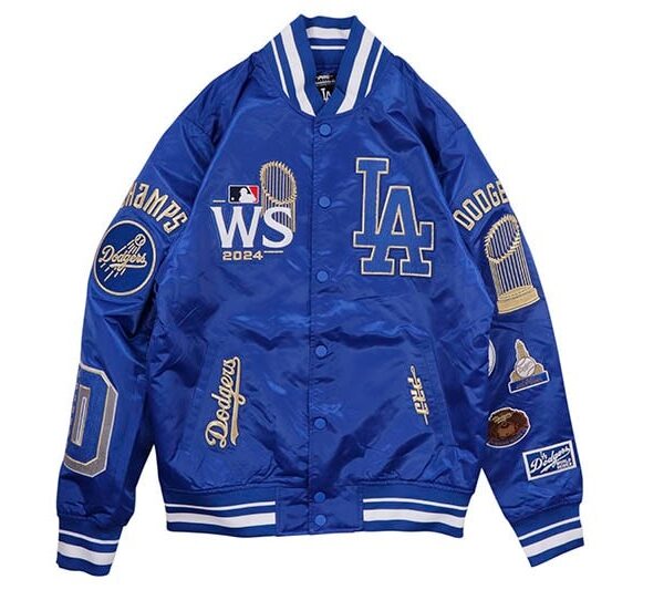 Pro Standard los Angeles Dodgers World Series 2024 Rib Satin Jacket Grow Around