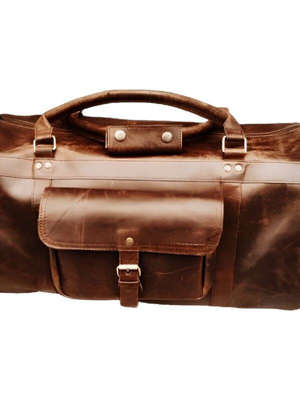 Vintage Leather Weekender with Shoe Pocket Zing Apparel