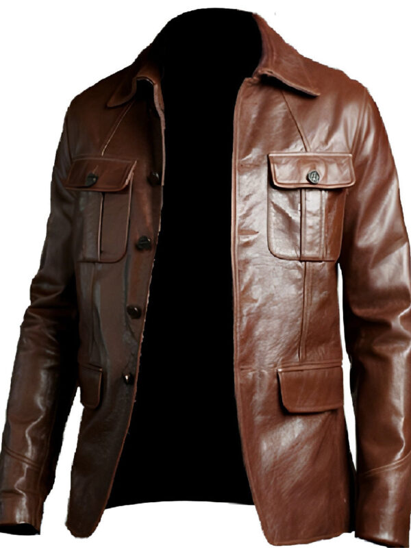 Vintage Leather Blazer Men, Chocolate Brown Zing Apparel