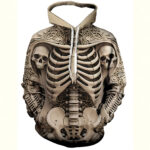 Men's Vintage Sweatshirt 3D Skull Printed Hoodie Zing Apparel