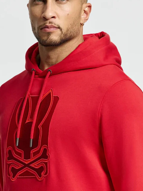 Psycho_Bunny_Hoodie_Red_Pullover