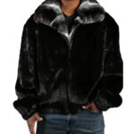 Black Real Mink Shearling Jacket Zing Apparel