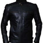 Racer Black Vintage Leather Biker Jacket